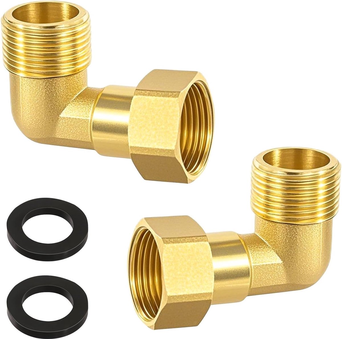 2 stuks Messing Winkelverbinder 1/2", Buiten-/Binnendraad Hoek 1/2", Messing Hoek Met Draai, Hoge Druk, Winkelverbinder Voor Verwarming