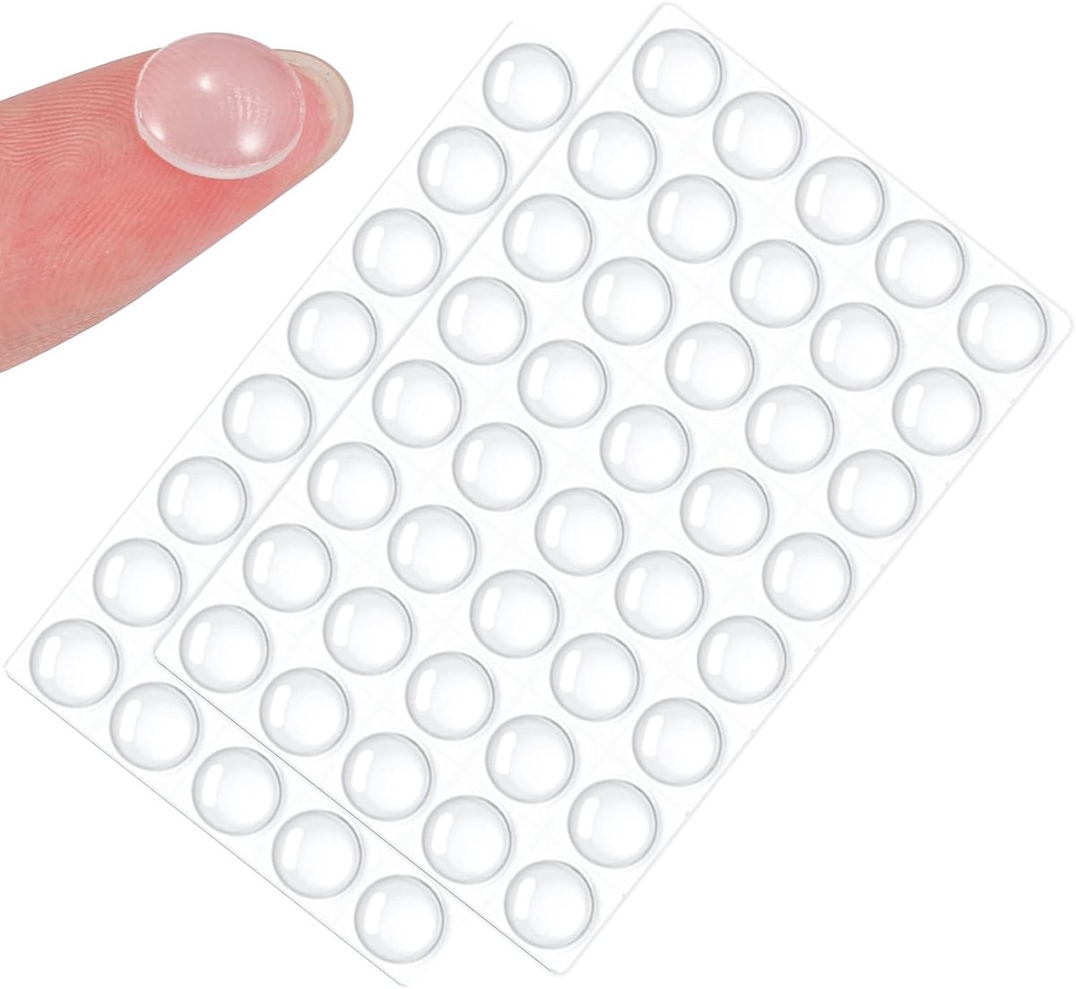 Deurpads van siliconen, transparant, 80 stuks, zelfklevend, voor meubels, laden, kasten, keukens, ruisonderdrukking en wandbescherming (10 × 3 mm)
