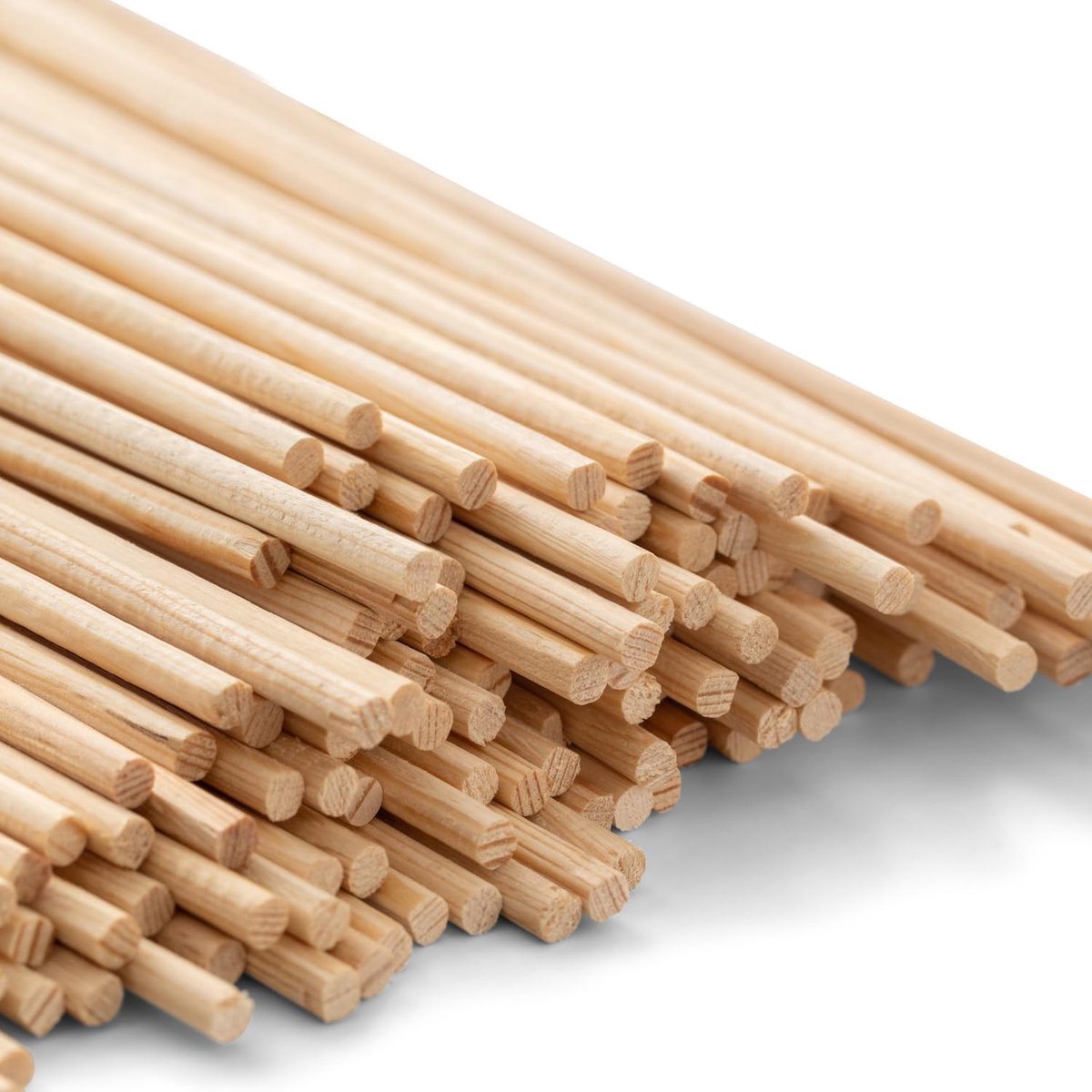 Houten stokken, 30 cm x 10 mm, set van 15 stuks voor knutselwerk en modelbouw