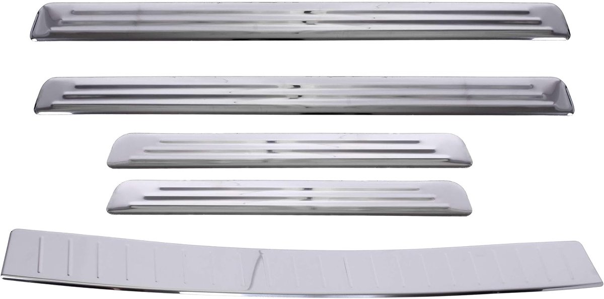 Bumperbescherming, achterbescherming, beschermstrips, kofferbak, lak, bescherming, lijst, dorpels, deurbeschermlijst, chroom roestvrij staal, compatibel met Passat B8 Variant 2014-2024
