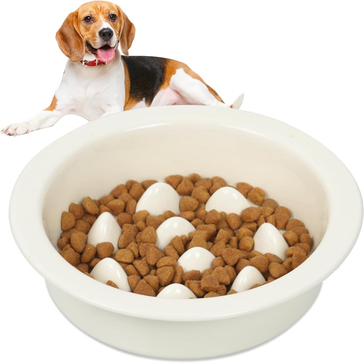 6,3 inch anti schrokbak hond hondenbak hondenbak keramische slow feeder hondenbak voederbak met antislip ontwerp voor kleine tot middelgrote grote honden