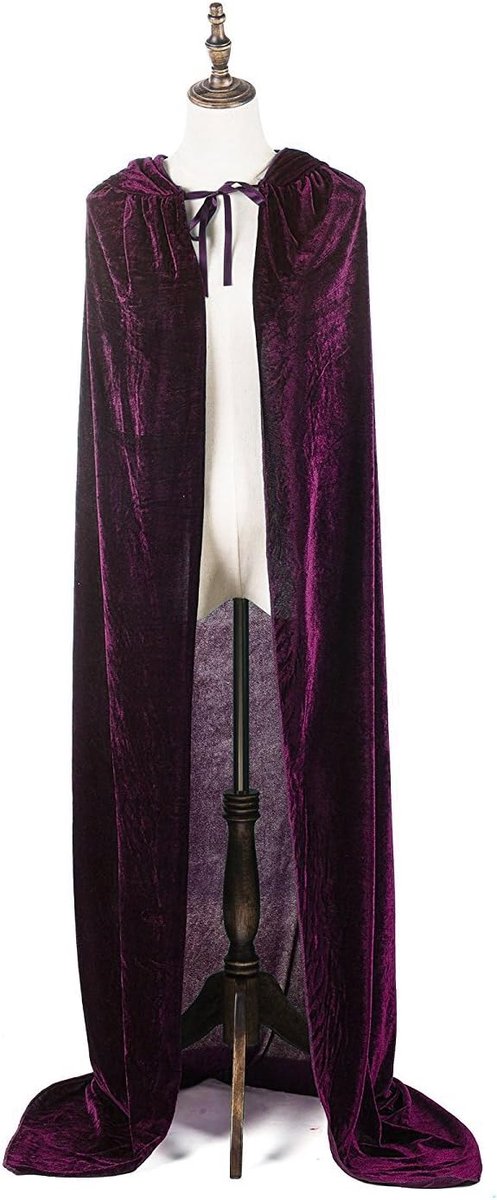 Kostuums Dames Heren Cosplay Lange Cape Mantel Fancy Dress voor Rollenspel (Purple, 150cm / 59")