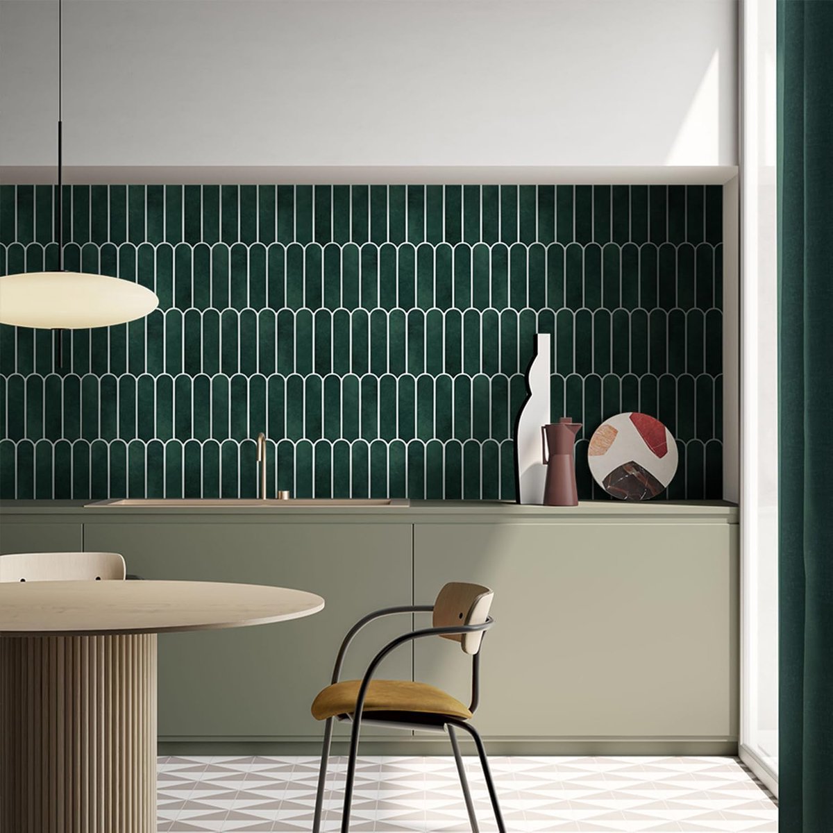3D zelfklevende wandtegels voor keuken badkamer, 10 stuks, 30 x 30 cm, mat bosgroen, pvc tegelstickers zelfklevende tegels keuken, badkamer, slaapkamer, wanddecoratie