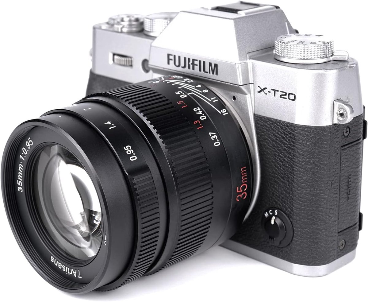 7artisans 35mm f0.95 Groot diafragma APS-C spiegelloze camera's Lens Compact voor Fuji X-T1 X-T2 X-T3 X-T20 X-T30 X-E1 X-E2 X-E3 thumbnail 2