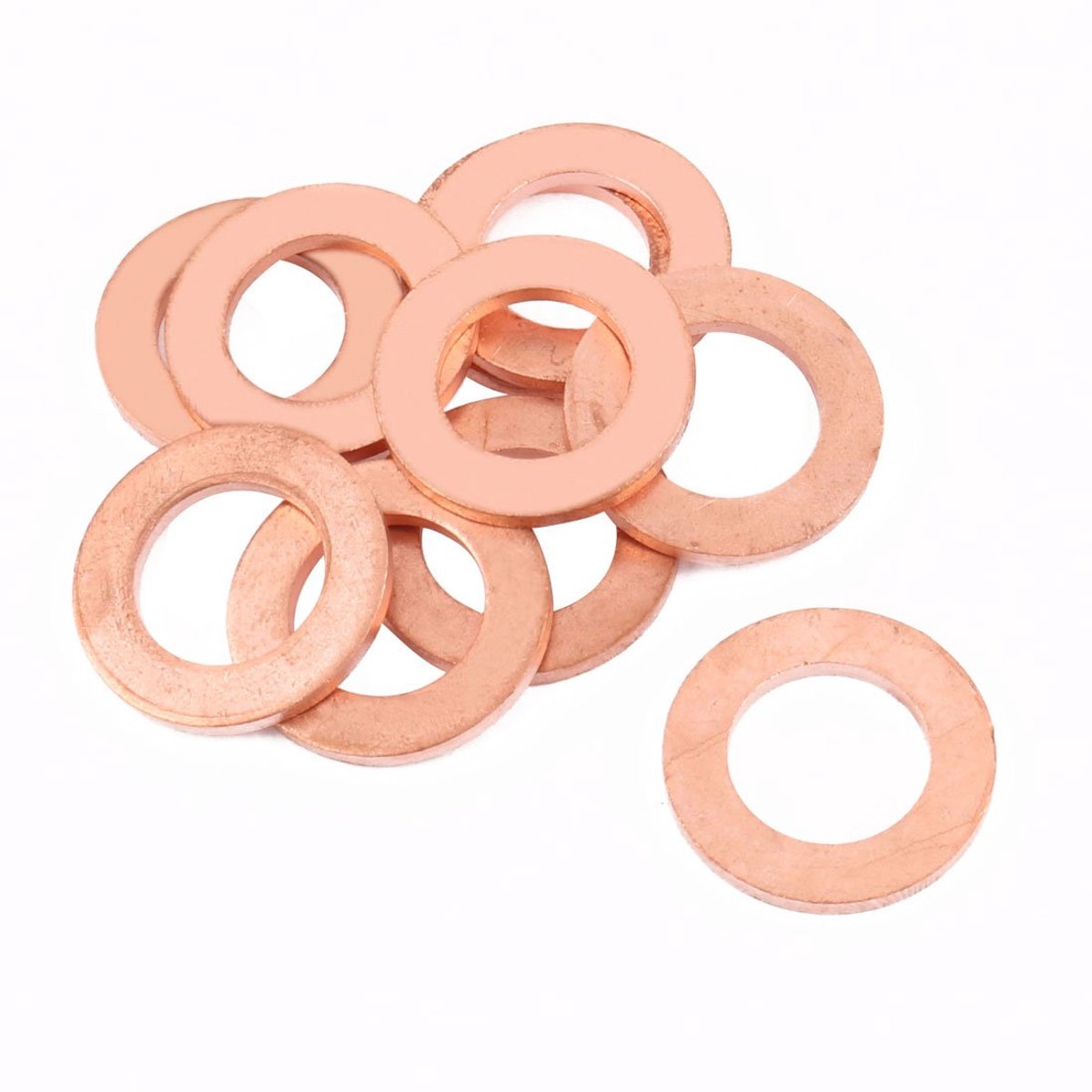 10 stks 24mm x 14mm x 2mm Platte Ring Koper Crush Wasmachine Afdichting Pakking Bevestiging