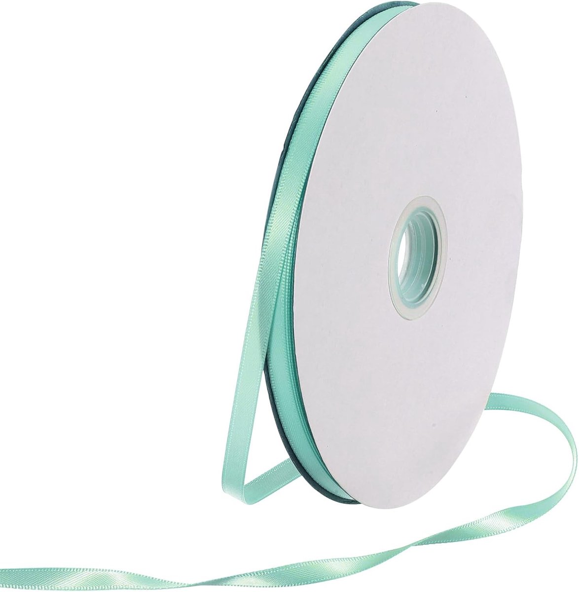 1,5 mm Satijnen Lint 64 m Dik Dubbelzijdig Grosgrain Zijdelint, [voor Geschenkverpakking, Haarbogen, Bruiloft, Taart, Bloem] - 64 Meter/210 Voet/ Aquamarijn Blauw
