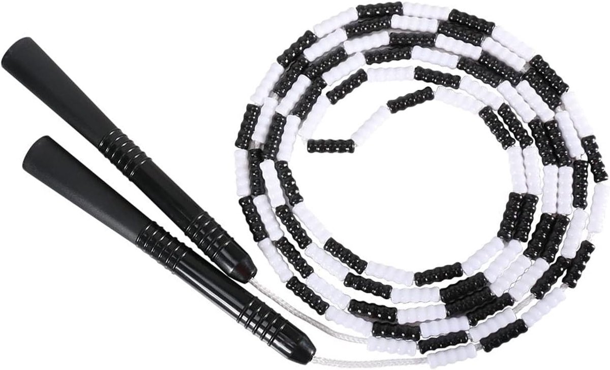 Springtouw, Springtouw voor Volwassenen en Kinderen, PVC Kralen Nylon, Verstelbare Lengte voor Alle Leeftijden