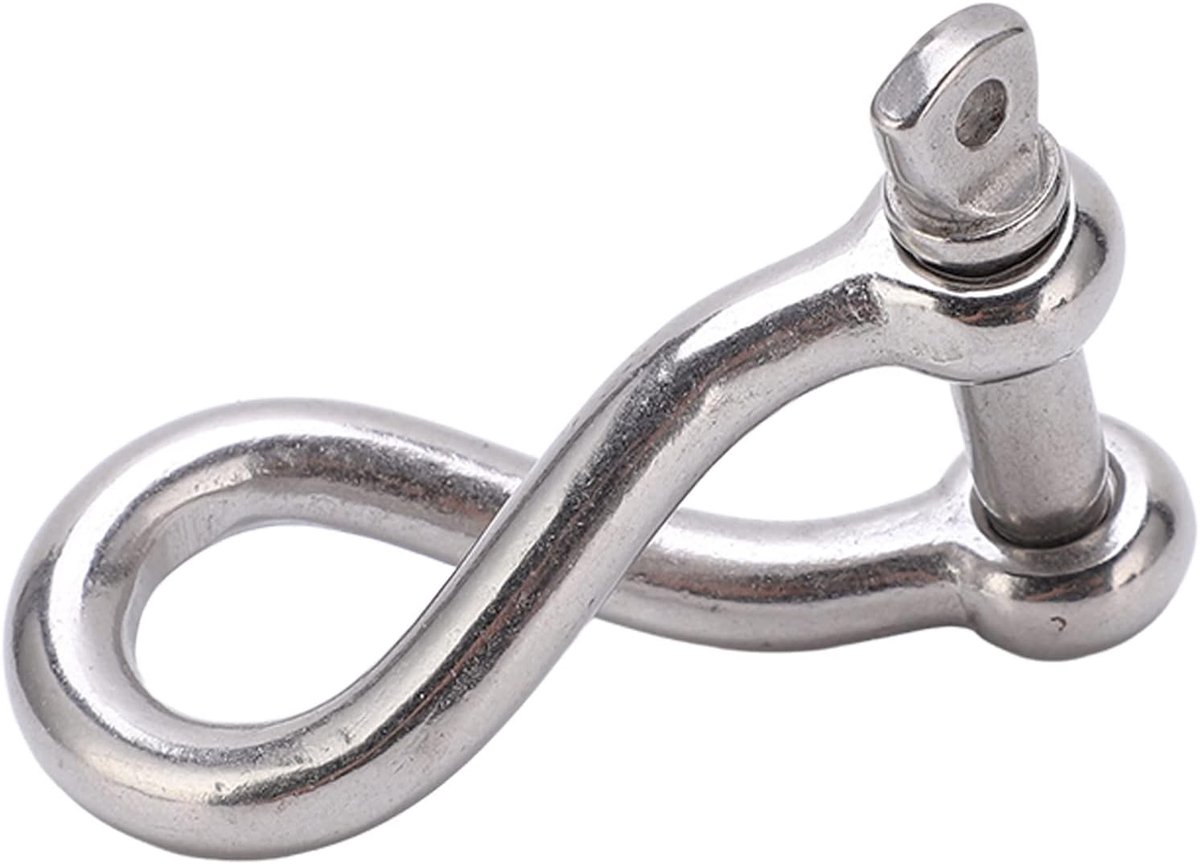 antiroest, uitstekend vakmanschap, sterk draagend, 8 mm, roestvrij staal, twisted-anchor-sluiting voor boten voor marine