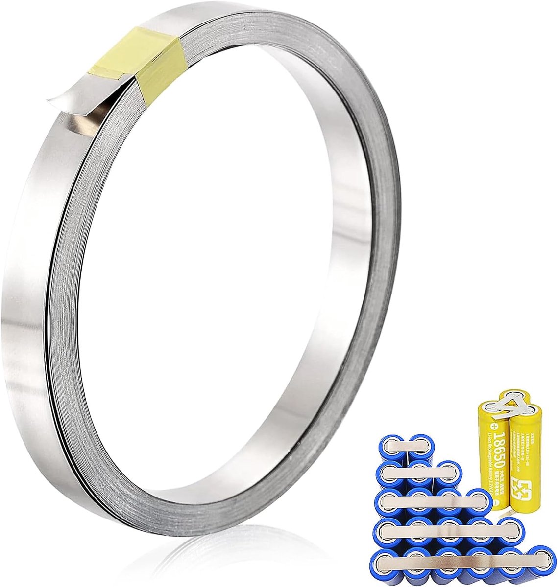 Nikkel strepen, 10 m nikkelband 0,15 x 8 mm nikkelband nikkel plaat band voor 18650 zweetband voor accupacks nikkelbanden voor puntlasapparaat zweet accessoires