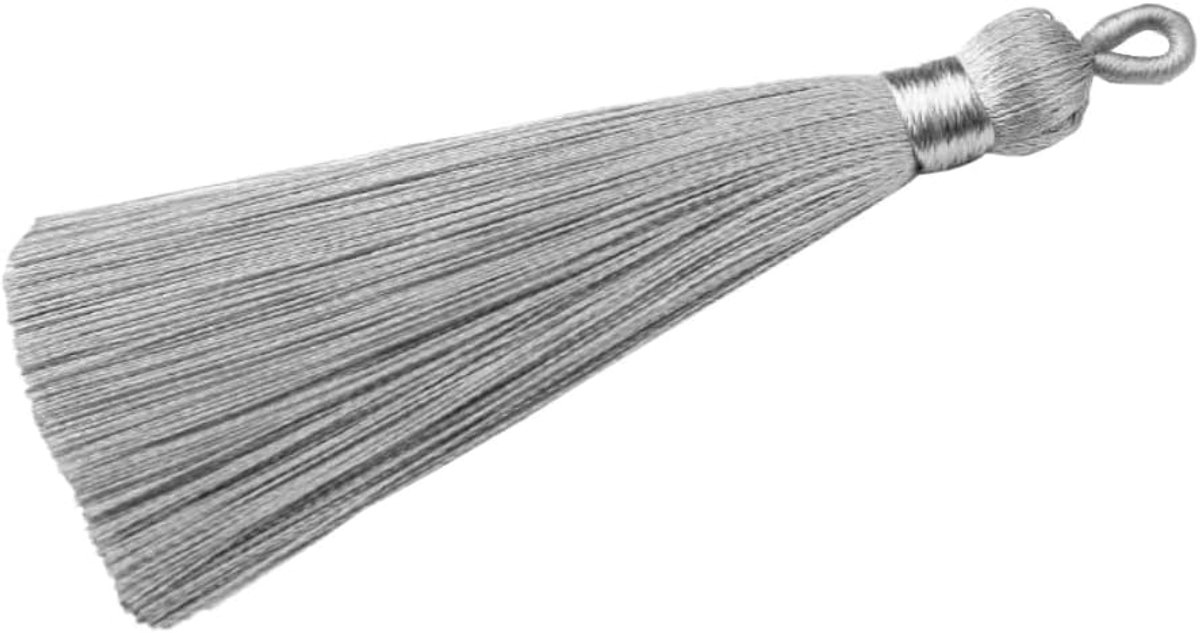 Kwastjes,bladwijzers,kwastjes,armband,sleutelhanger,knutselen,kwast voor oorbellen,sieraden,tassen,bladwijzers,doe-het-zelf handwerk,accessoires,grijs