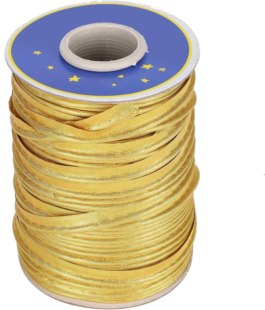 Rand Bias Tape Braid, 70-Yard Piping Bias Trim, Perfect Voor Naaien, Naden, Binden En Stikken(gouden)