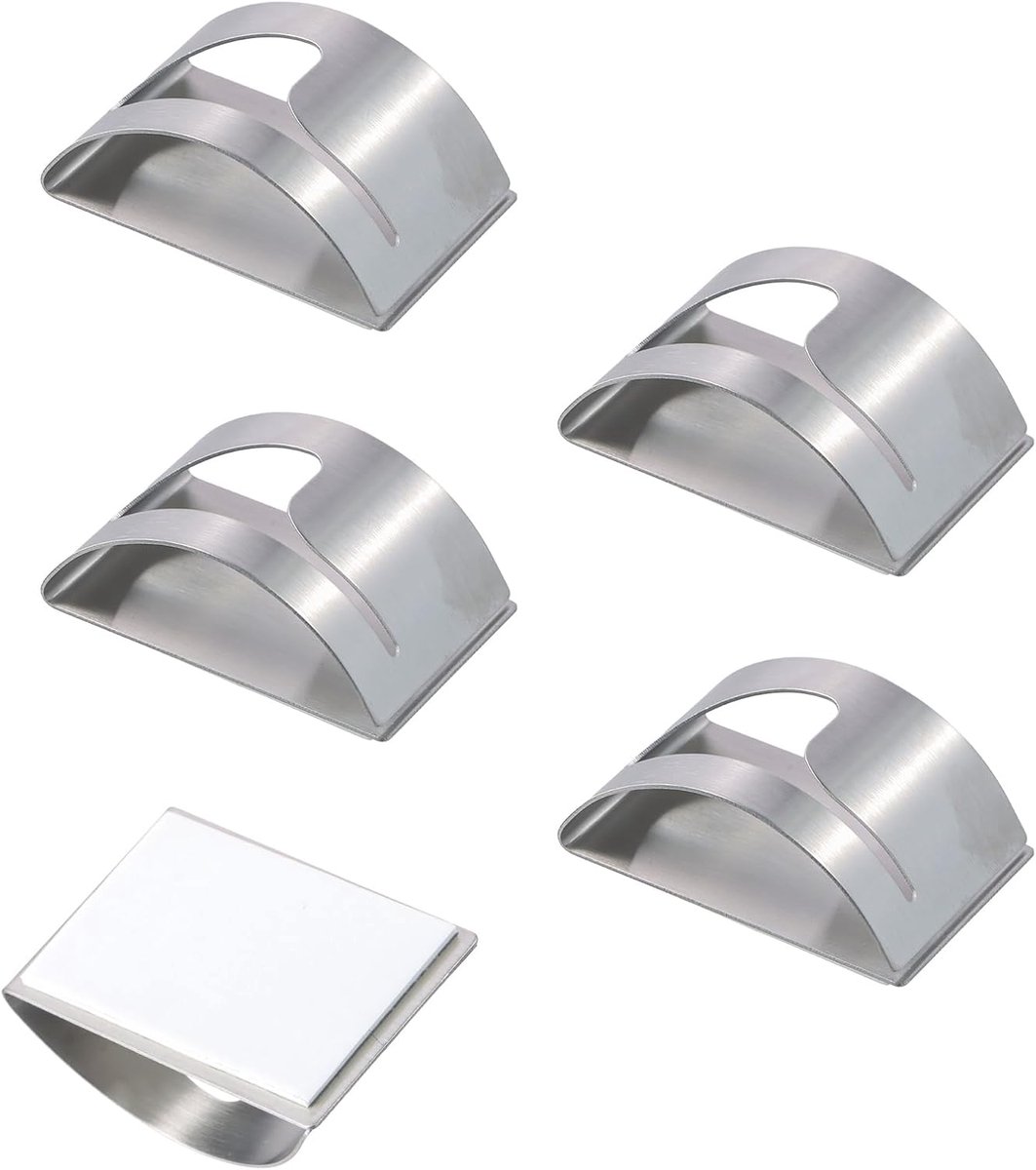 zonder boren, 5 stuks zelfklevende metalen handdoekhouders, badhanddoekhaak, roestvrij stalen keuken theedoekhaak, handdoekhouders voor badkamer keukenkast