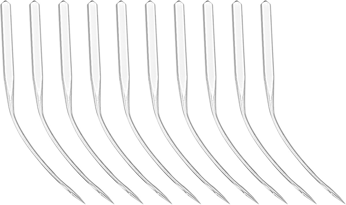 10 stuks Blindstitch Curve Naaimachine Naalden LWx6T LWx2T, 75/11 Naalden Geschikt voor Huishoudelijke Naaimachines Draagbare Blind Hemmer Naaimachine, Blind Stitch Machine