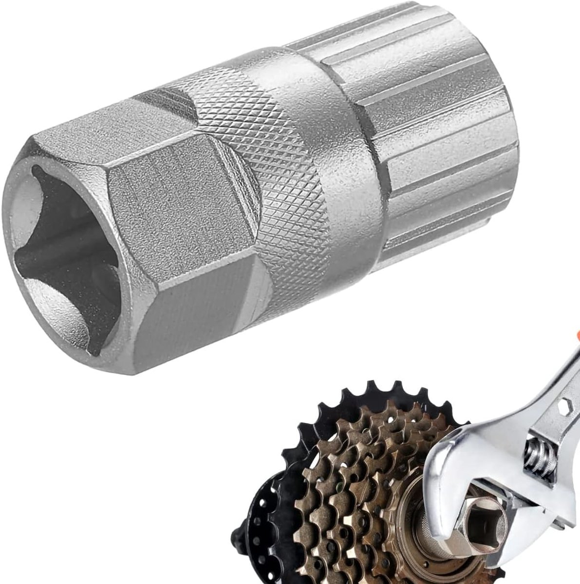 Bike Tool Reparatiegereedschap voor het verwijderen van vrijloop van fietsen, cassettes, compatibel met 6, 7, 8, 9, 10, 11 snelheden, vrijloopgereedschap voor fiets