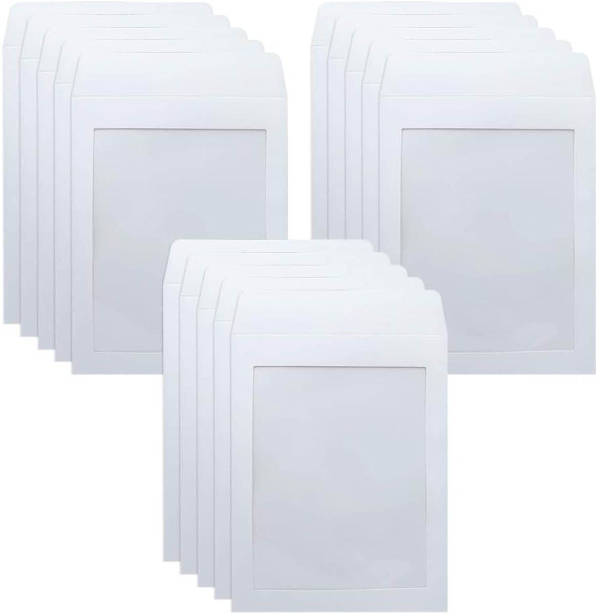 Pak Van 15 A5 Witte Vensterenvelop, Kraft Papieren Enveloppen, Vintage Enveloppen, Geschikt voor Cadeaubonnen, Wenskaarten, Uitnodigingen, Klassieke Klepenveloppen (16.5 * 21.5cm)