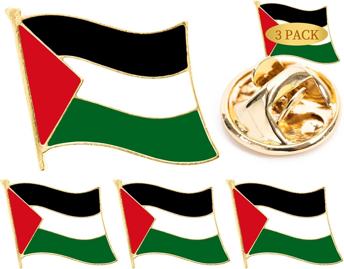 3 stuks Palestina Vlag Revers Pin Badge Nationale Country Vlag Knop Revers Pin