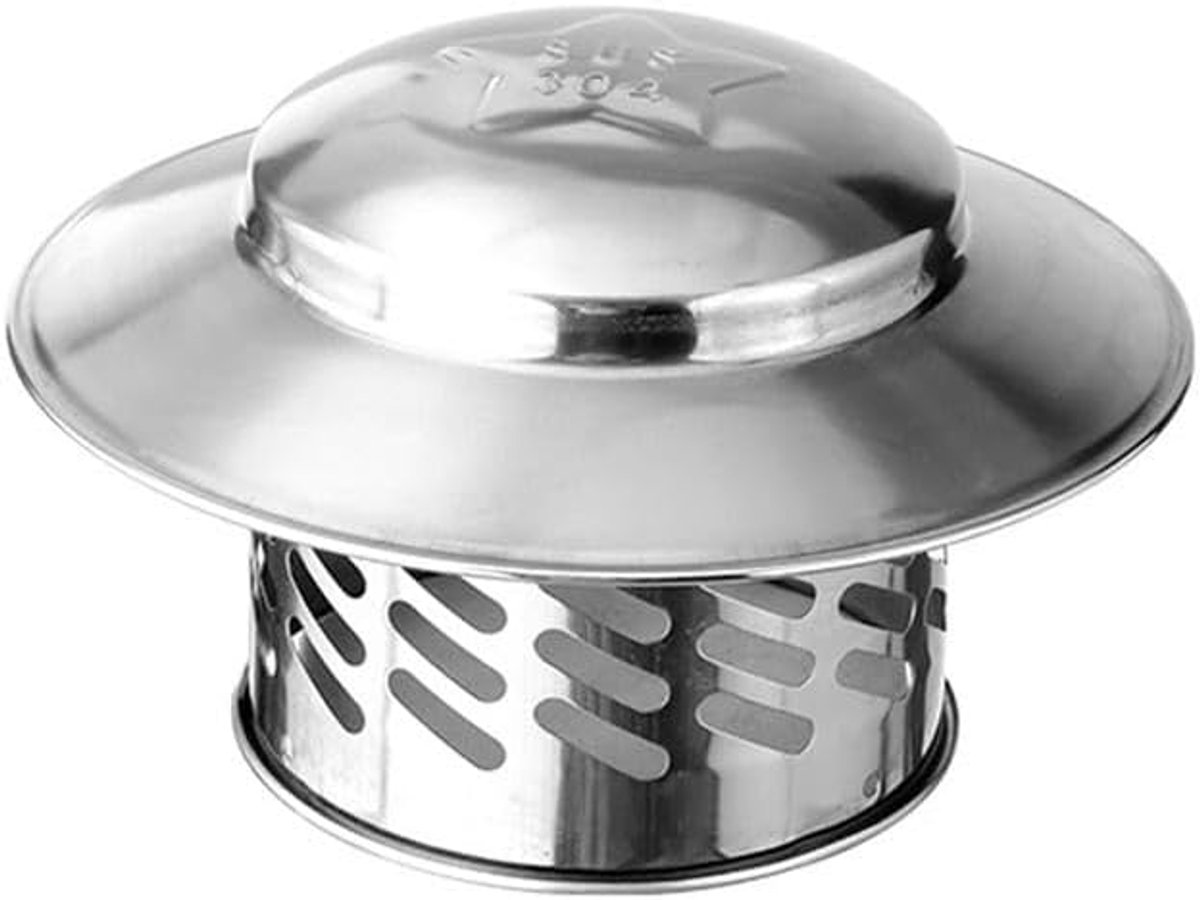 schoorsteenkap, rookpijp regenafdekking, dakpijp afzuigkap voor dakventilatie, pijpen, schoorsteenpijpen (80mm (3inch))