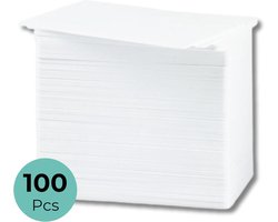 Dragon, 100 premium blanco witte PVC-kunststof zakelijke ID-kaarten, CR80, 30 Mil (760 micron) - Geschikt voor Zebra Magicard Evolis Fargo Datacard NiSCA ID-kaartprinter (86 x 54 mm)