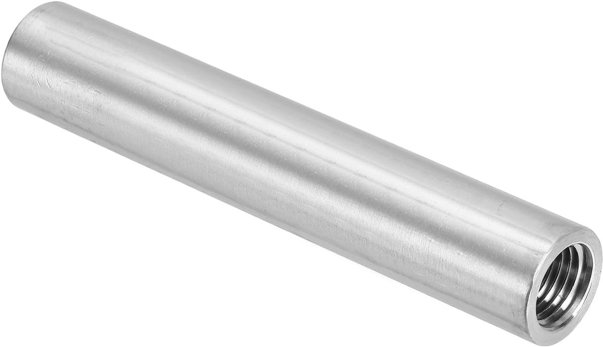 304 roestvrij stalen buisschroefverbinding G1/4 inch x G1/4 inch binnendraad, 4 inch/100 mm lengte nippelgegoten buiskoppeling verbindingsstuk