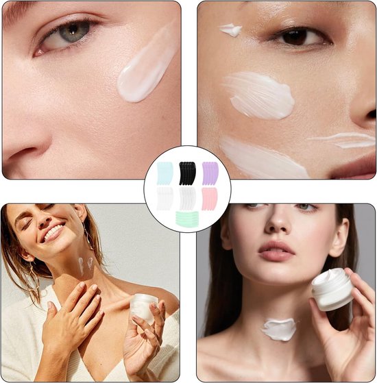Spatels, cosmetische spatels, crème-spatel, mini cosmetische spatels, kleine cosmetische maskerschep, plastic spatels, herbruikbare spatels voor wasgel, gezichtsmasker, crème — afbeelding 5