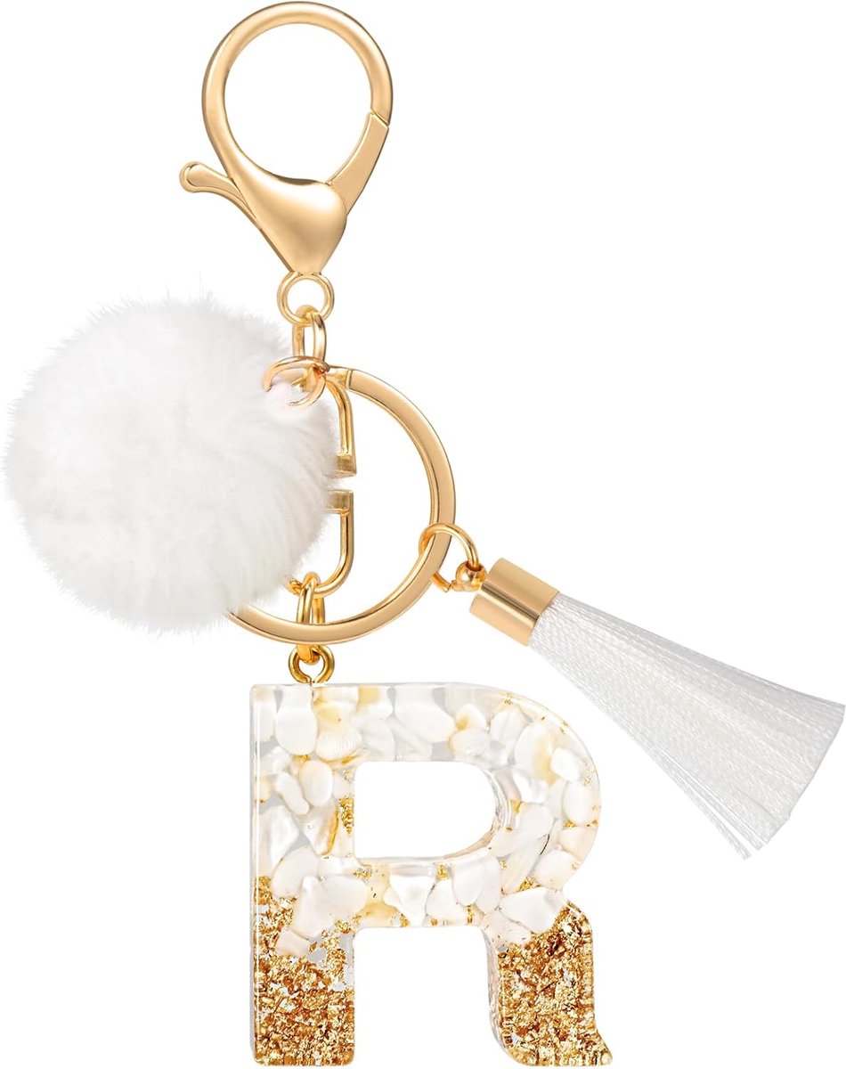 Letter Sleutelhanger Pluche Kwastje
