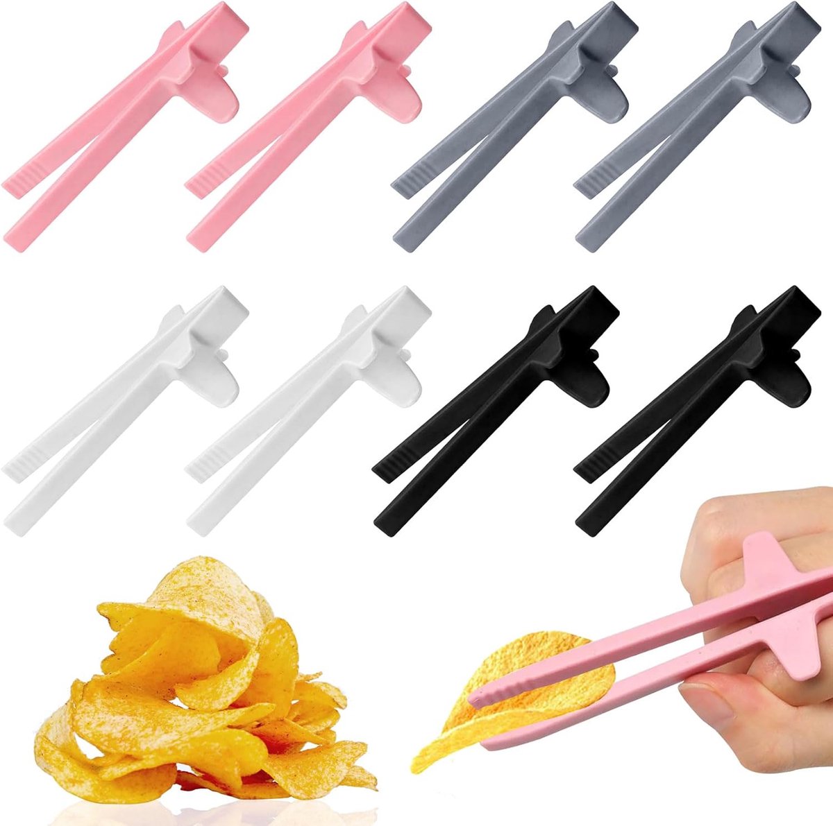 Eetstokjes, vingertangetjes, chipstangetjes, hulpmiddelen voor het eten met stokjes, snacktangetjes, snacktangetjes, gamingaccessoires, gaminggadgets | Tang voor snacks, eetstokjes voor spelers, friet, speeltoestel