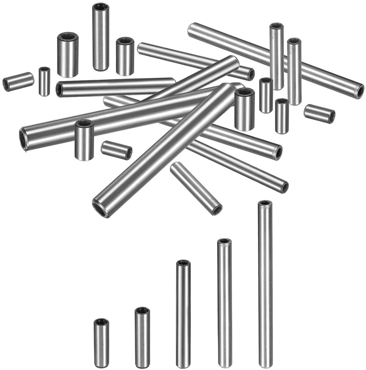10 stuks M4 binnendraad cilinderstift 5 maten fasenplat koolstofstaal cilinderstift bed boekenplank metalen apparaten industriële pennen