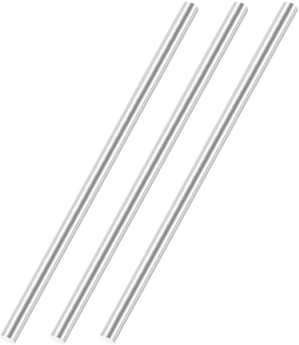 Aluminium ronde stang, diameter 1/2 inch, solide metalen stang 6061 11,8 inch lang voor doe-het-zelvers, 3 stuks