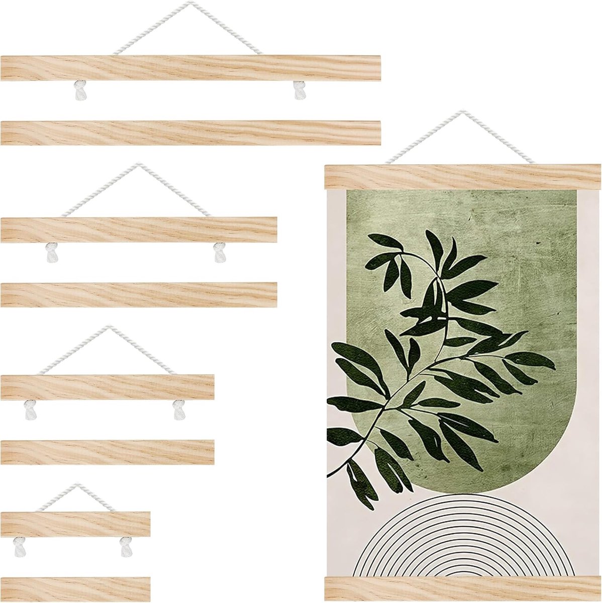 4 stuks posterlijst, 11/15/21/31 cm magnetische posterlijst, houten posterhanger, lijst fotolijst, klemlijst, posterrol voor het ophangen van posters, fotosk