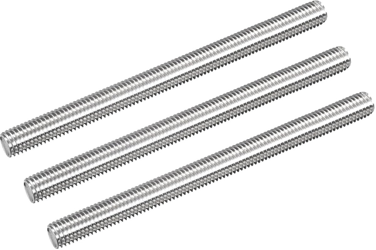 Draadstang M10 x 130 mm draadstang 1,5 mm rechts draadstangen van roestvrij staal 304 stangenpennen 3 stuks