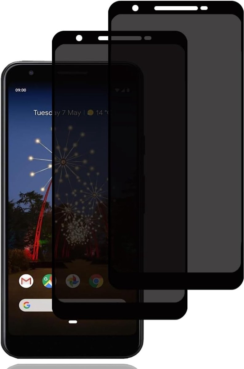 Screen Protector voor Google Pixel 3a [2 stuks] | anti-spy gehard glas film,9H hardheid,krasbestendig,hoge gevoeligheid,anti-spy schermbeschermer voor Google Pixel 3a