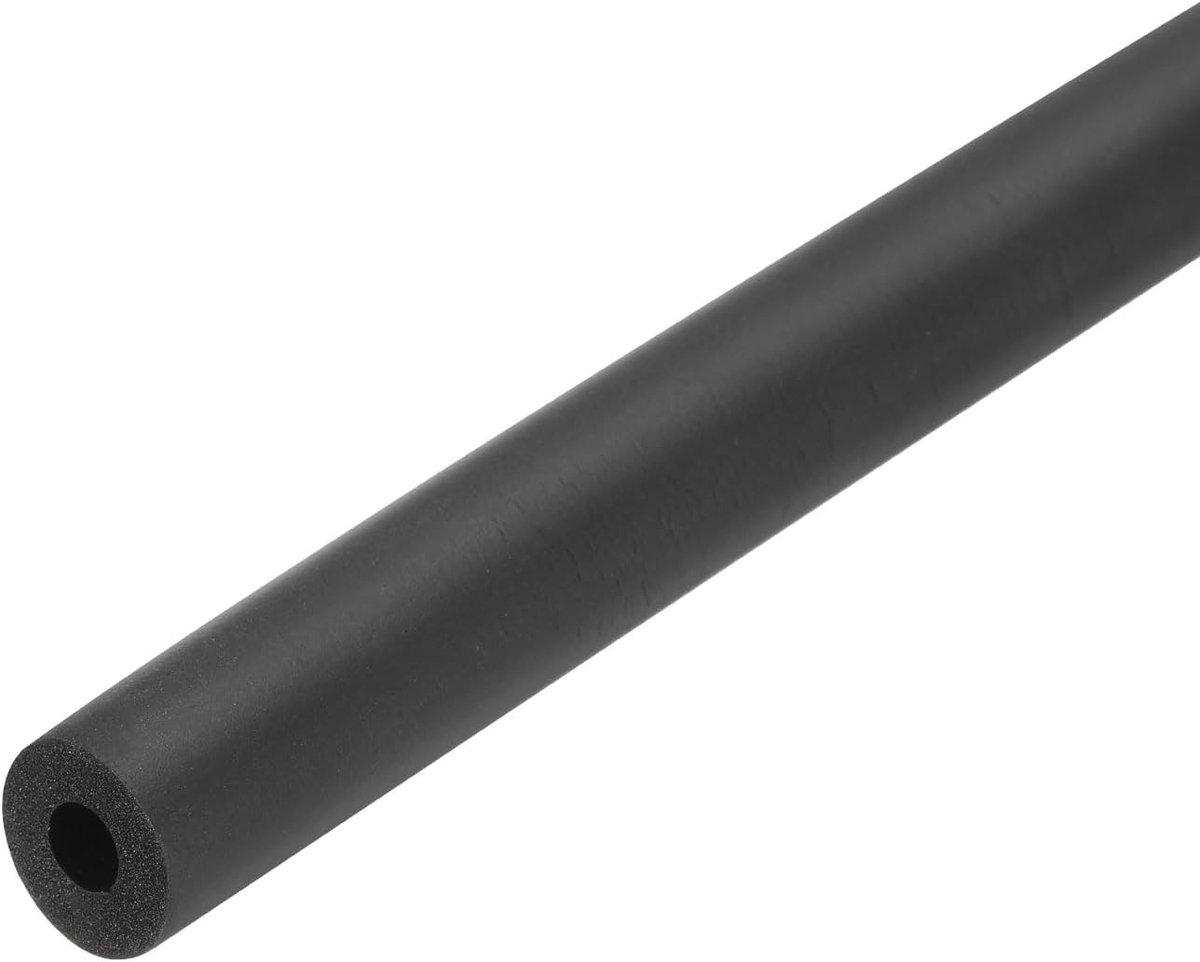 Schuimrubberen buis voor buizen, isolatie, 8 mm, ID 18 mm, buitendiameter 61 cm, lengte voor warmte-isolatie, isolatie tegen bevriezen, zwarte handgreep
