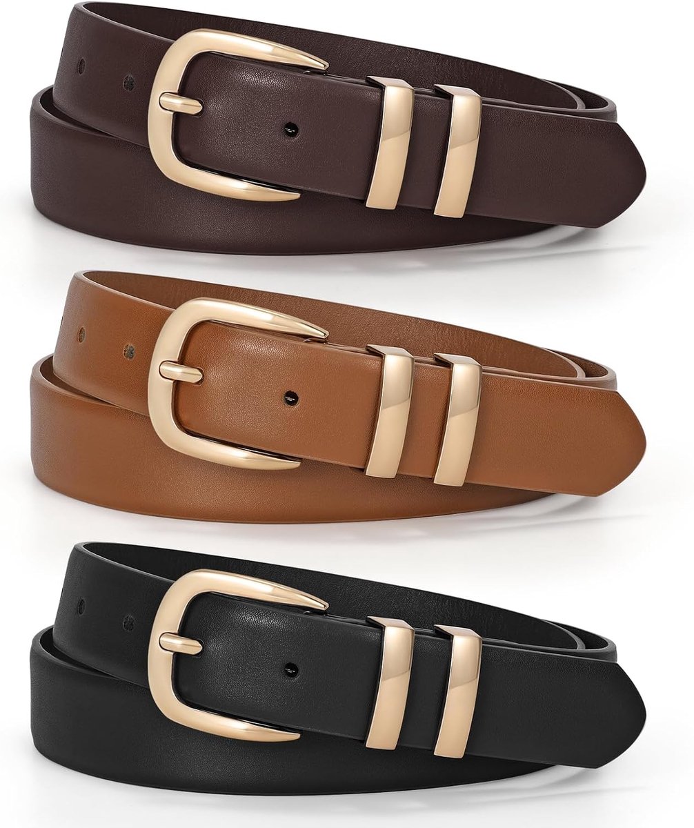 Casual leren riem voor jeans, modieuze PU-lederen riem met legering gesp