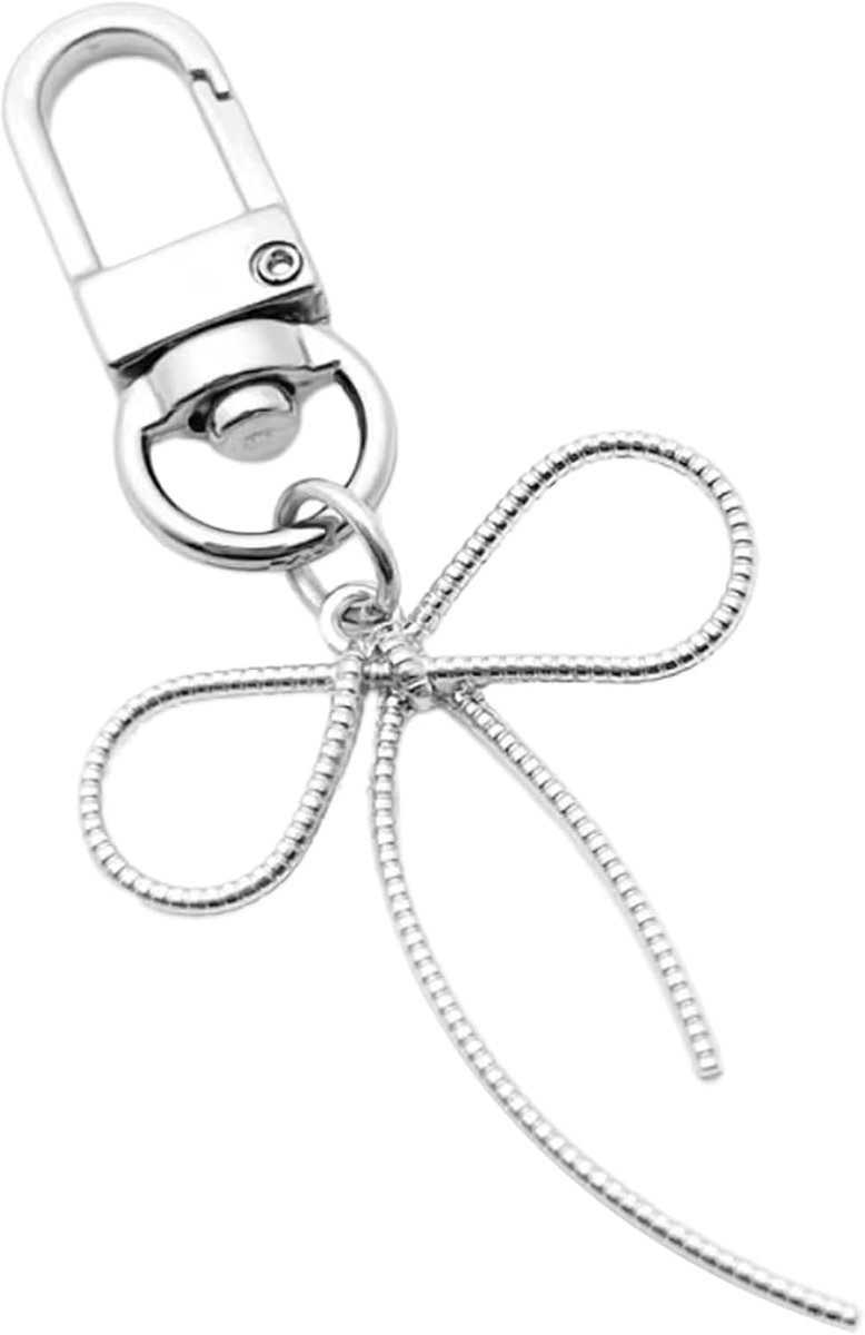 Sleutelhanger in de vorm van een veelkleurige vlinderdas, hanger, vlinderdas, modieus ornament voor telefoons, autosleutels, tassen