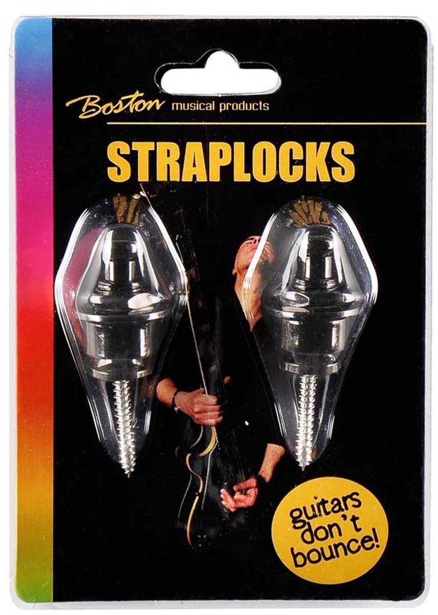 Straplock systeem - Boston BSL-20-BC - Met schroeven - Zwart chroom