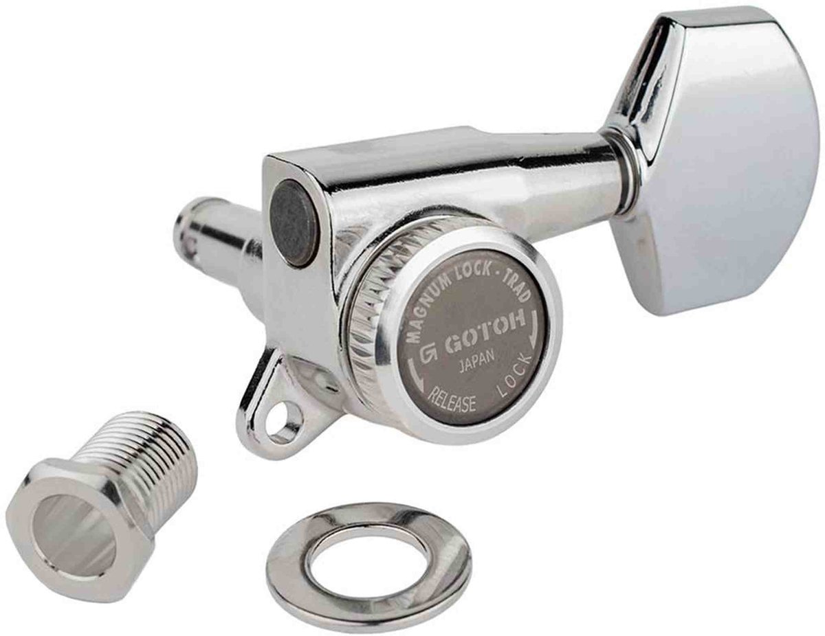 Gotoh GTH14048 SG381 stemmechanieken (posts 6xXL) met Magnum Lock Trad and 01 knoppen, 3L3R, chroom