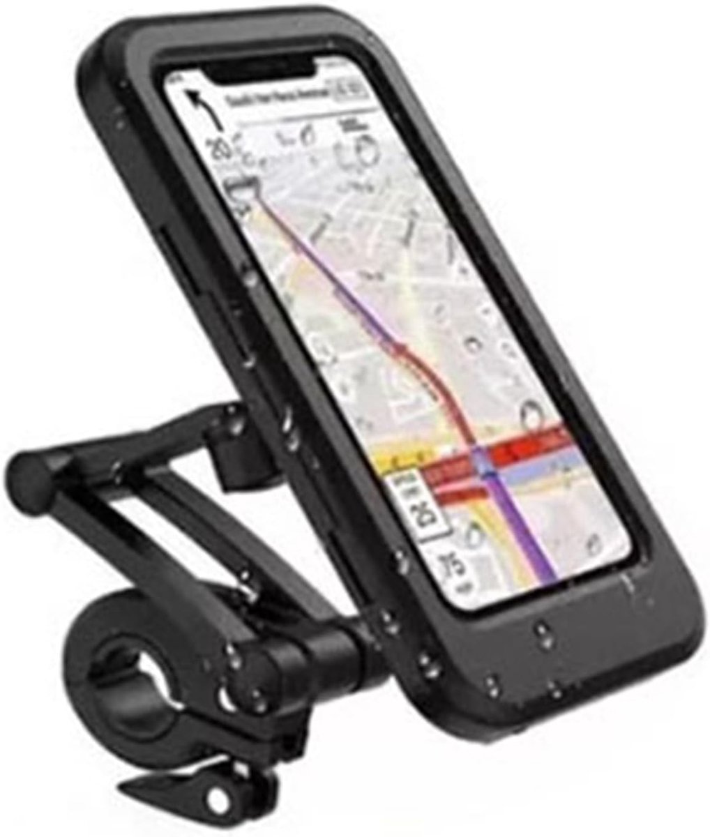 Telefoonhouder, Hoge Gevoeligheid Touchscreen Waterdichte Fiets Telefoonhouder 360 ° Rotatie 6,7 Inch Telefoonvriendelijke Fietsnavigatiehouder voor Motorfiets Fiets