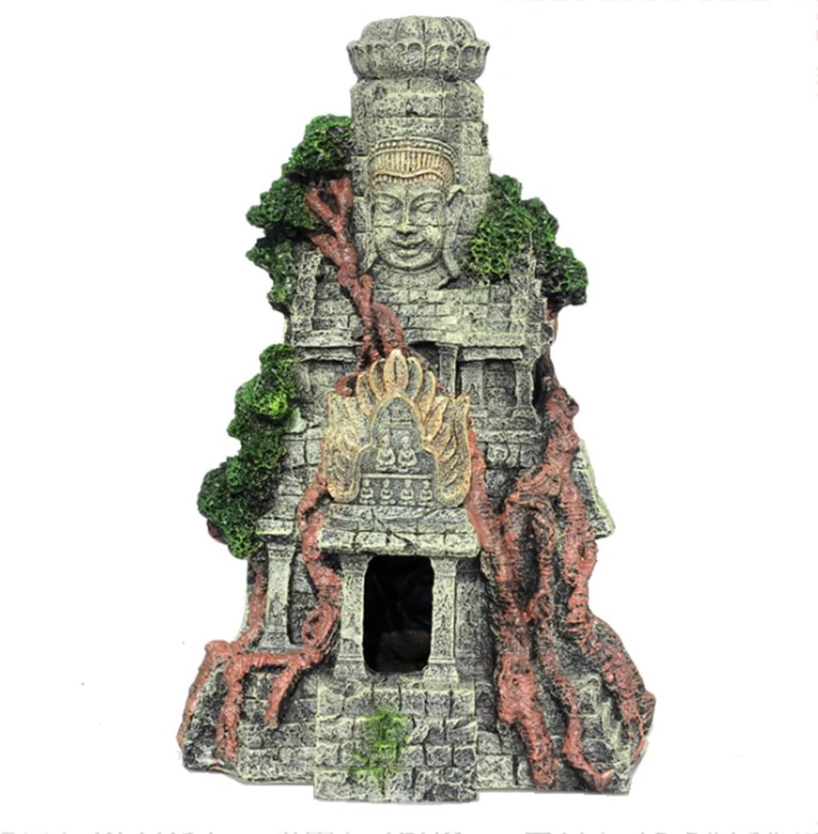 Landschapsarchitectuur Cambodjaanse Boeddhabeeld Ruïnes, Aquarium Decoratie Zen Oude Boeddha Tempel Vis en Garnalen Onderdak Ornamenten
