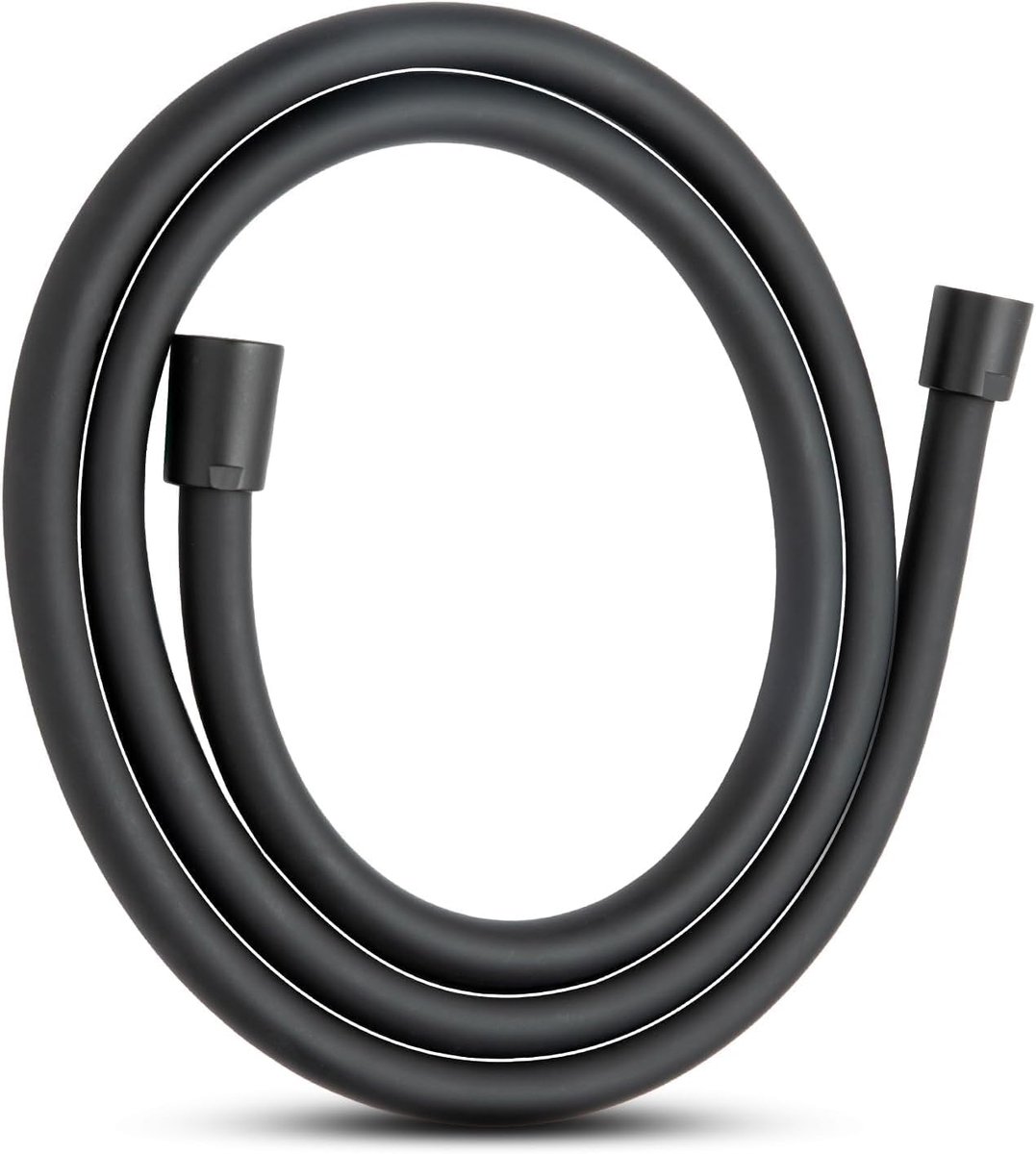 Doucheslang 1,6 m, met PVC Kinkbescherming, Vervangingsslang Hoge Druk, voor Badkamer Sanitair, Zwart