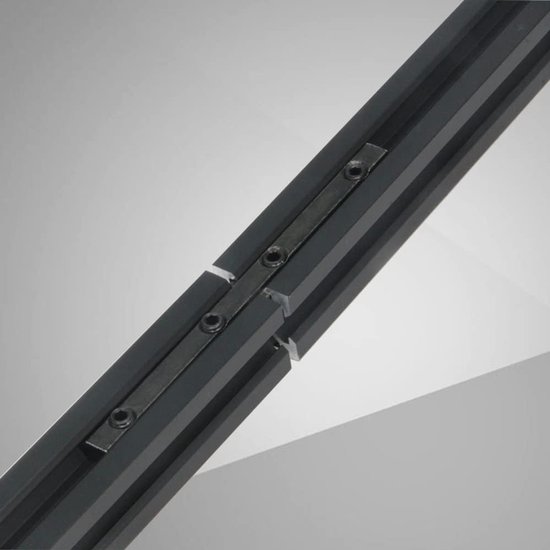 lijn connector 3.9 "gezamenlijke beugel met M5 schroef voor 0.25" sleuf 2020 serie aluminium extrusieprofiel, 10 stks/pak (zwart-rechte beugel-20serie) — afbeelding 3