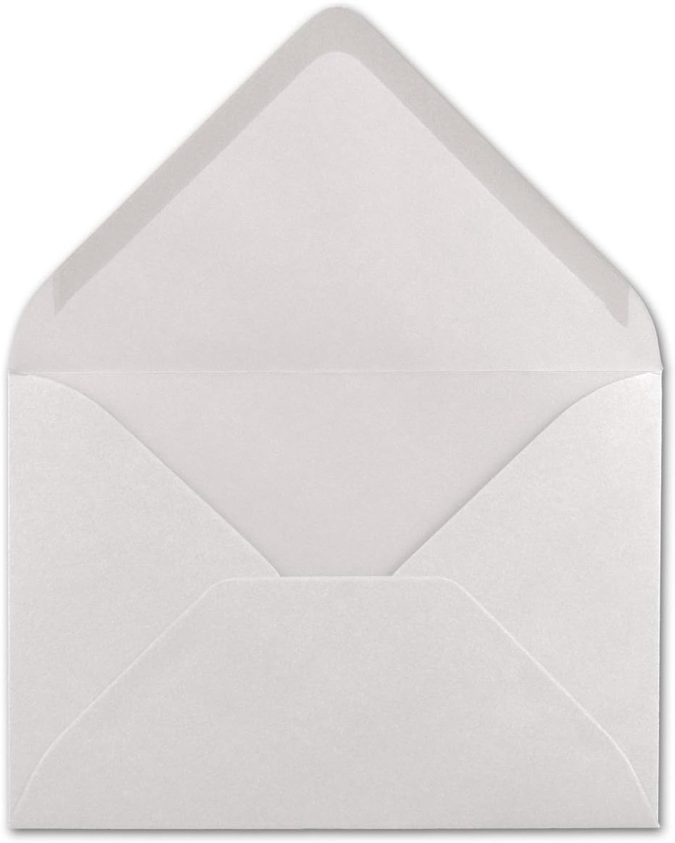75 DIN C6, natuurlijk wit, 11,4 x 16,2 cm, 120 g/m², natte plakrand enveloppen, zonder venster, voor uitnodigingen van je glüxx-agent