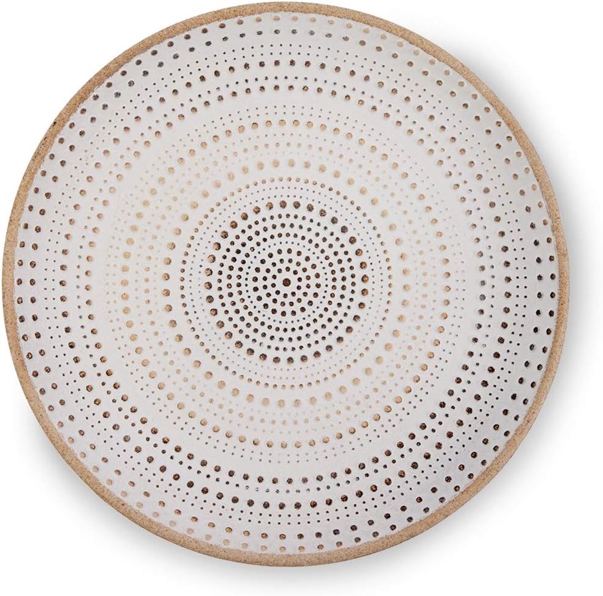 Houten Schaal Wit 30cm Boho Fruitschaal met Oosterse Ornamenten
