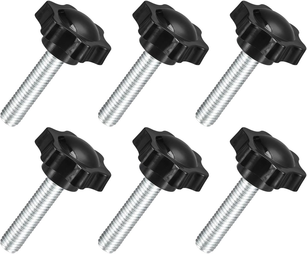 6 stuks M10 x 40 mm sterknoppen, spanknop in zeshoekige vorm kunststof schroef reserveknop handmatig spannen voor vervanging parasolvoet