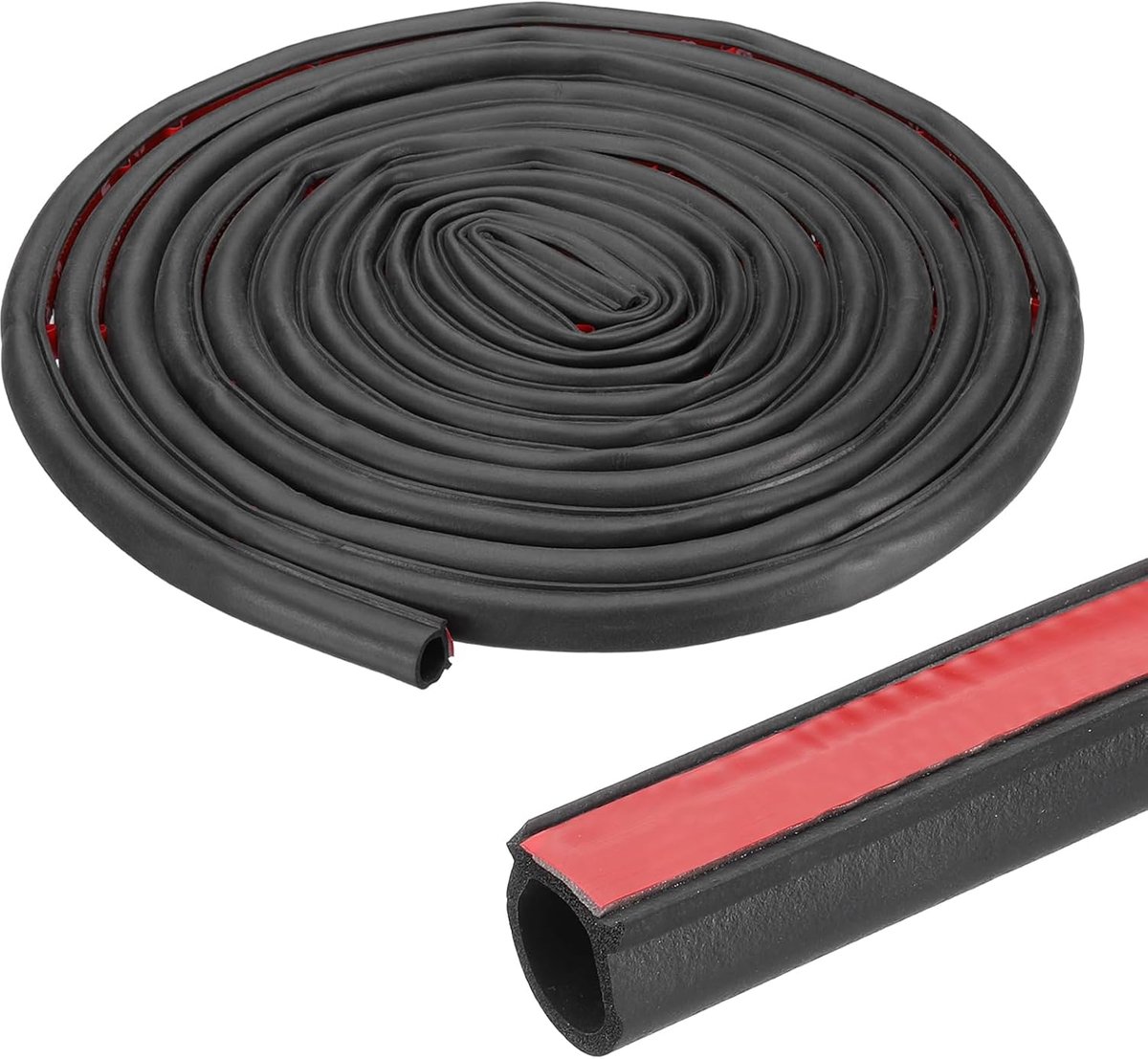 Rubberen strip voor boten, campers, auto's, vrachtwagens, garagedeuren, ramen, 18 meter, D-vorm, 916 inch, zelfklevend, EPDM, rubberen deurafdichting voor boten, campers, auto's, vrachtwagens