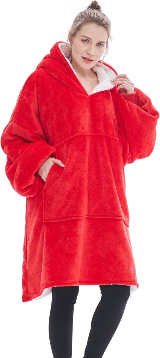 Hoodie Deken - Snuggie - Snuggle Hoodie - Fleece Deken Met Mouwen - Hoodie Blanket - Voor Vrouwen en Mannen - Oversized Hoodie