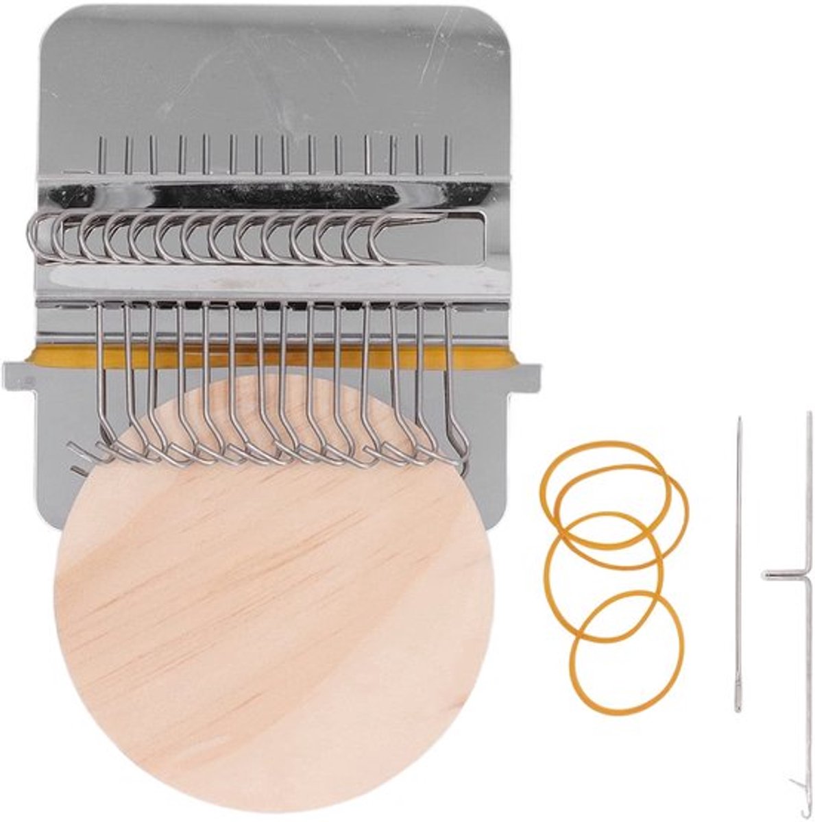 Weefgetouw Eenvoudig in Gebruik - Weefgetouw voor Volwassenen - Weefgetouw voor Kinderen - Houten Weefgereedschap - 14 Haken - DIY Weaving Crafts - Weefmachine