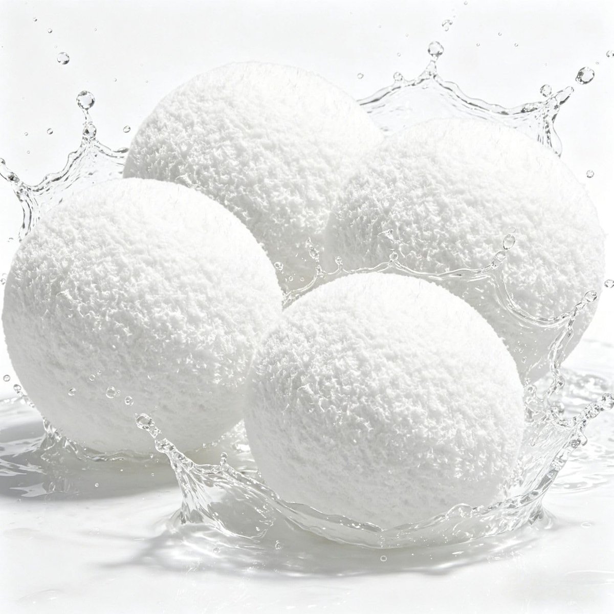 SnelShoppen - 4 Stuks Herbruikbare Olieabsorberende Schuimballen, Filterballen voor Zwembad, Whirlpool, Spa, 7,6 cm, Absorberend Materiaal, Ideaal voo