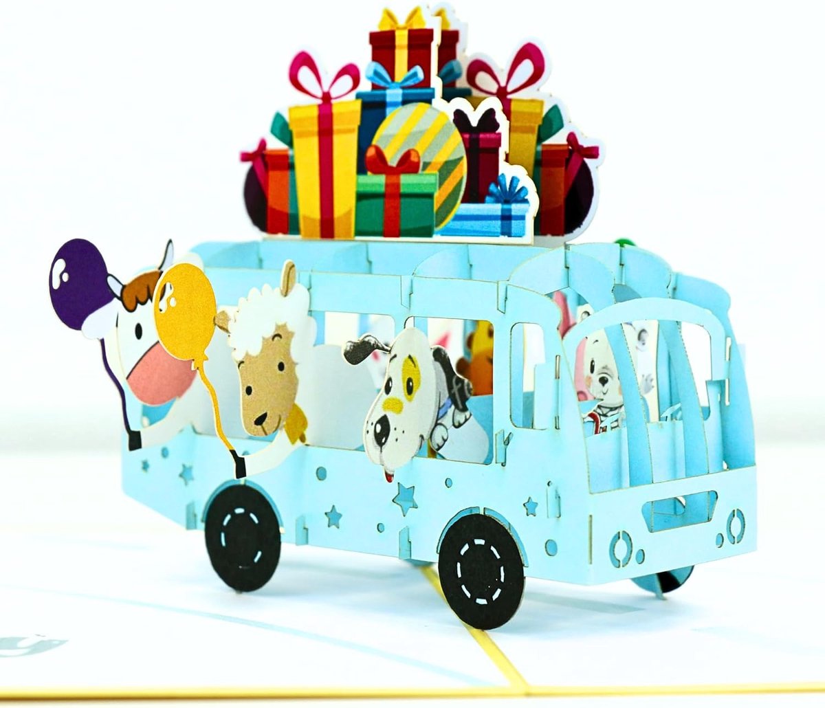 SnelShoppen - 3D Pop Up Verjaardagskaart - Handgemaakte Kaart voor Mannen, Vrouwen, Kinderen - Unisex Verjaardagscadeau met Envelop - Creatieve Verjaa