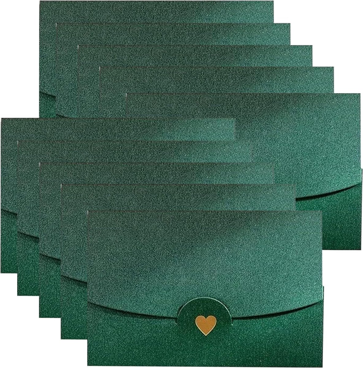 SnelShoppen - Pack van 50 Mini Enveloppen - Kleurrijke Cadeaukaarten - Harten Enveloppen - Gift Card Enveloppen - Perfect voor Valentijnsdag, Kerst, B