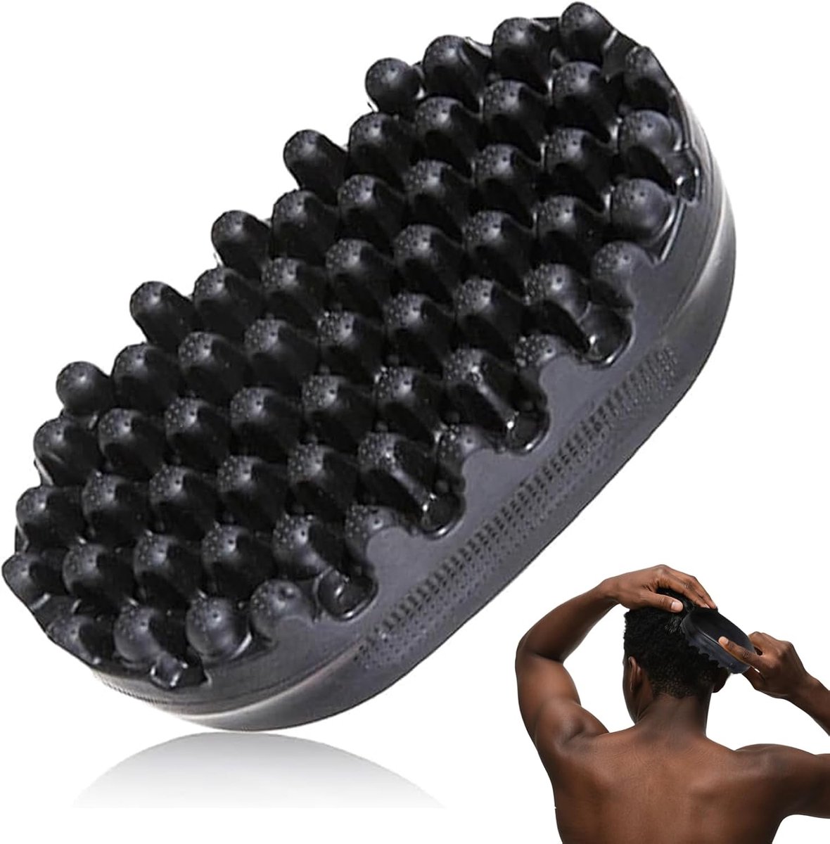 SnelShoppen - Combs voor Afro Amerikaans, Krullend en Vlecht Haar - Styling Spons, Rubber Kam, Perfect voor Dreadlocks en Natuurlijk Haar - 1 Stuk